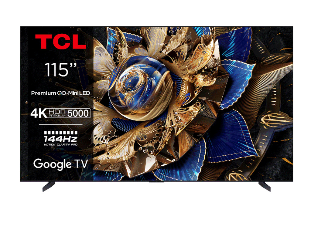 TCL 115X955 Premium QD-Mini LED TV sa ultra-tankim dizajnom i ONKYO 6.2.2 Hi-Fi sistemom.