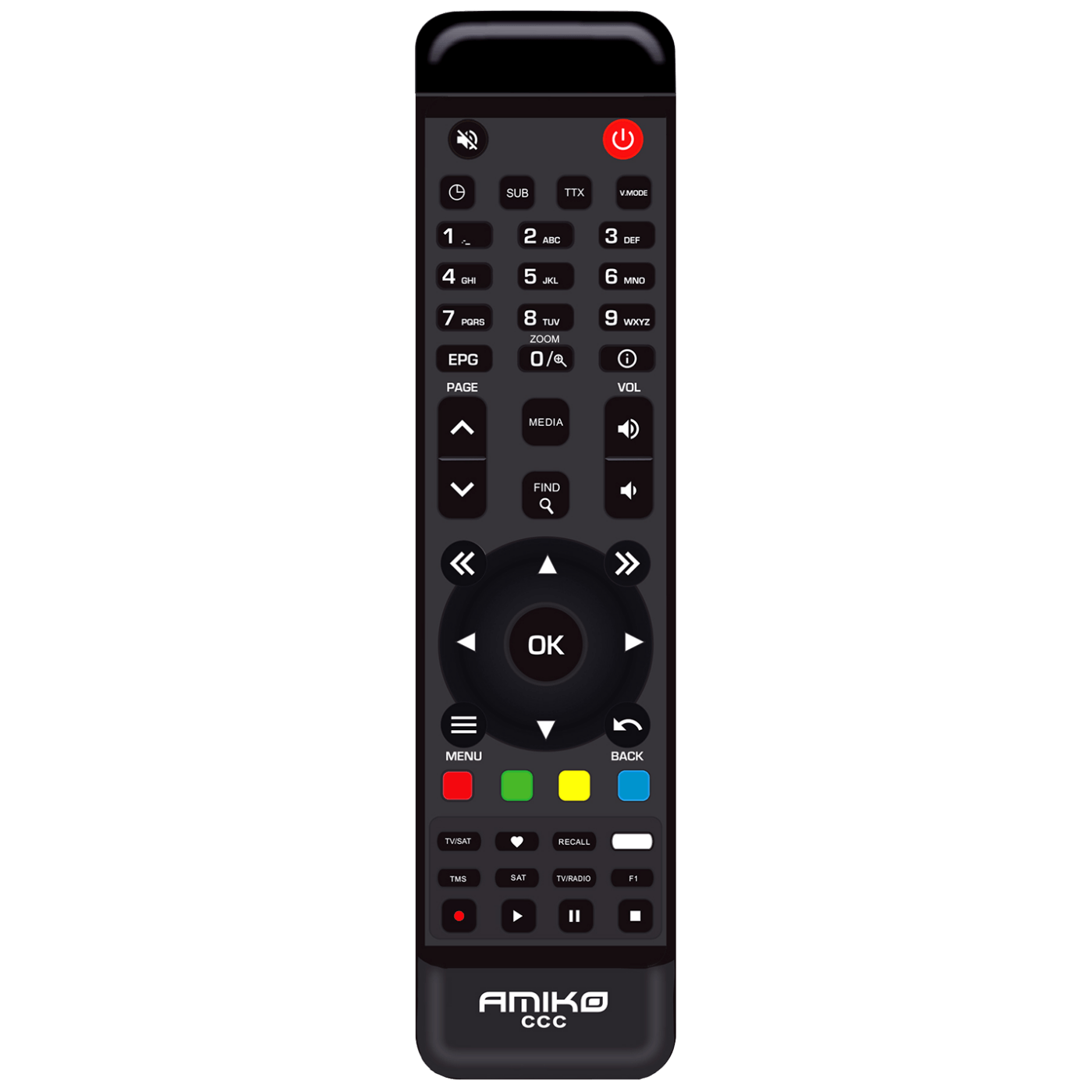 Originalni Amiko daljinski upravljač RC-AMIKOHD CCC za HD prijemnike