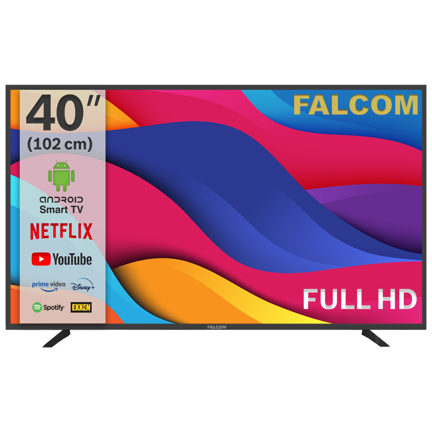 Falcom Smart LED TV 40" FullHD sa Android sistemom i nosačem za zid