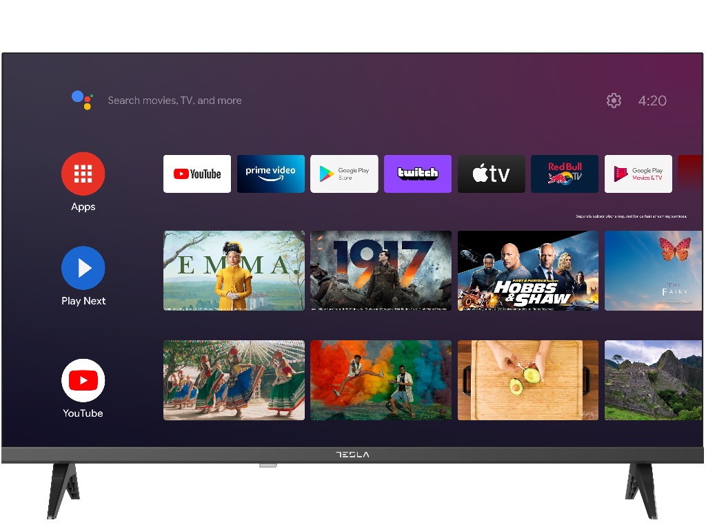 Tesla TV 32E635BHS HD Android crne boje sa Google Assistant i glasovnim komandama