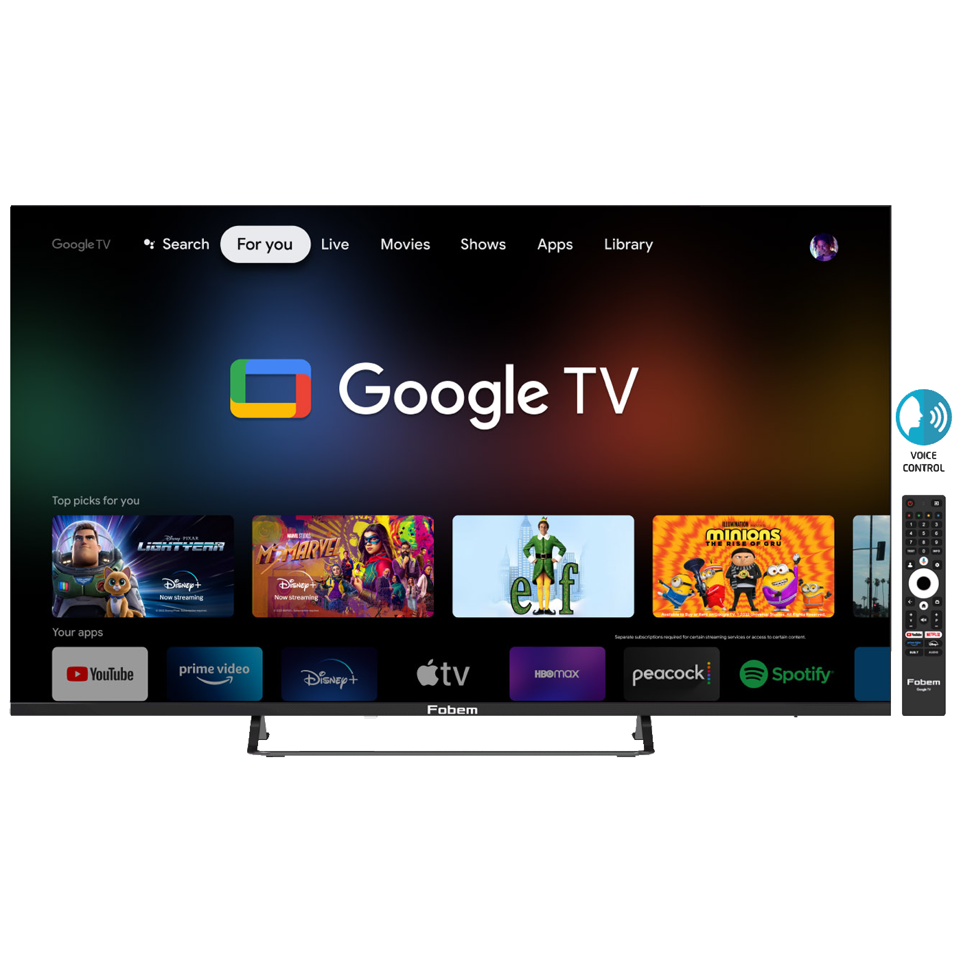 Fobem Smart LED TV 55" sa Google TV i 4K UltraHD rezolucijom