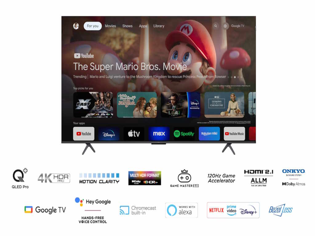 TCL 65C655 4K QLED televizor sa bezramnim dizajnom i metalnim okvirom