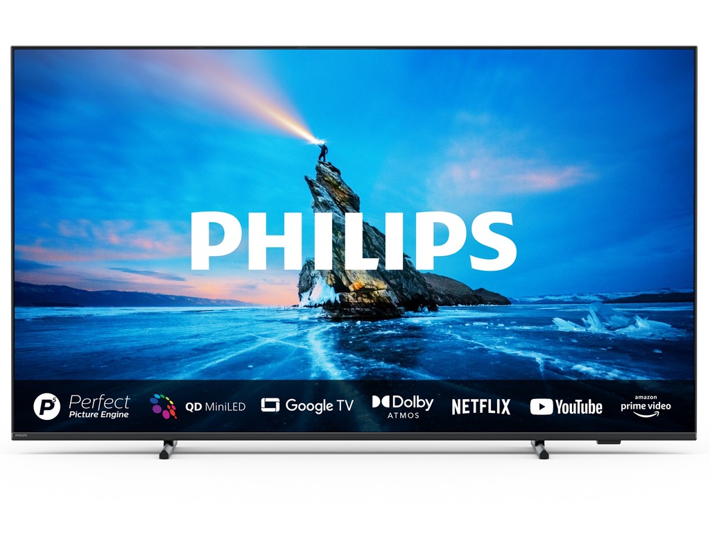 Philips 65PML8709 QD miniLED televizor sa Google TV i Dolby Atmos, prikazan u modernom enterijeru