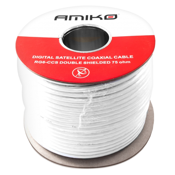 Amiko RG-6 koaksijalni kabl u motalici, 100 metara, visok kvalitet